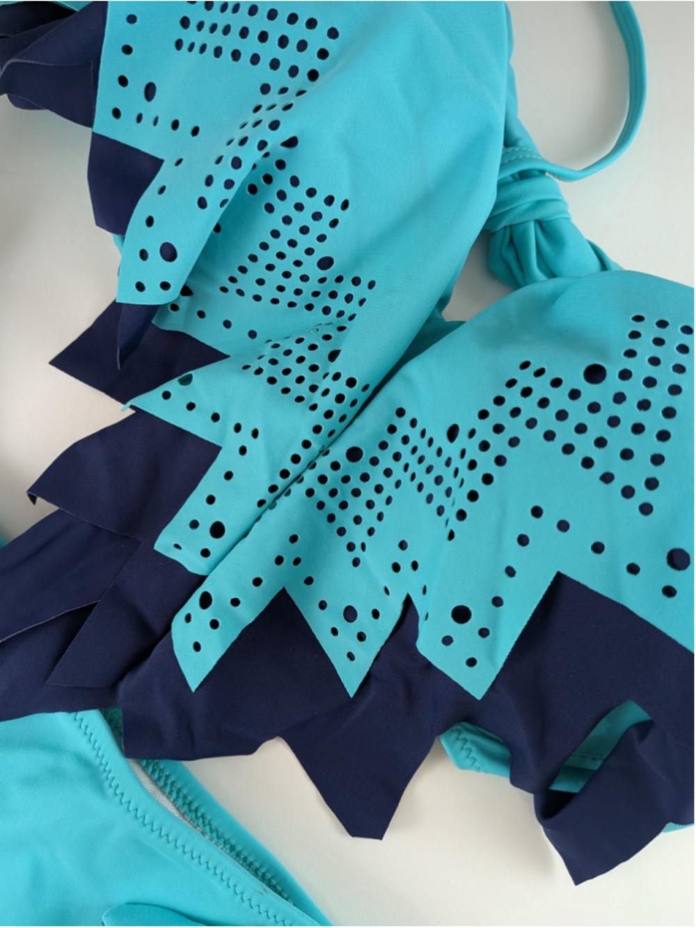 HOLIPICK Blue & Navy Bikini Swimsuit Set Medium - Picture 2 of 10
